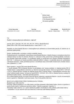 Ponúkam na predaj lukratívny, slnečný pozemok v k. ú. B. Bys