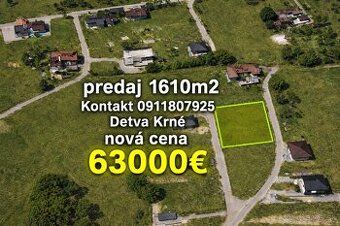 Predám stavebný pozemok o výmere 1600m2. Nachádza sa v Detve
