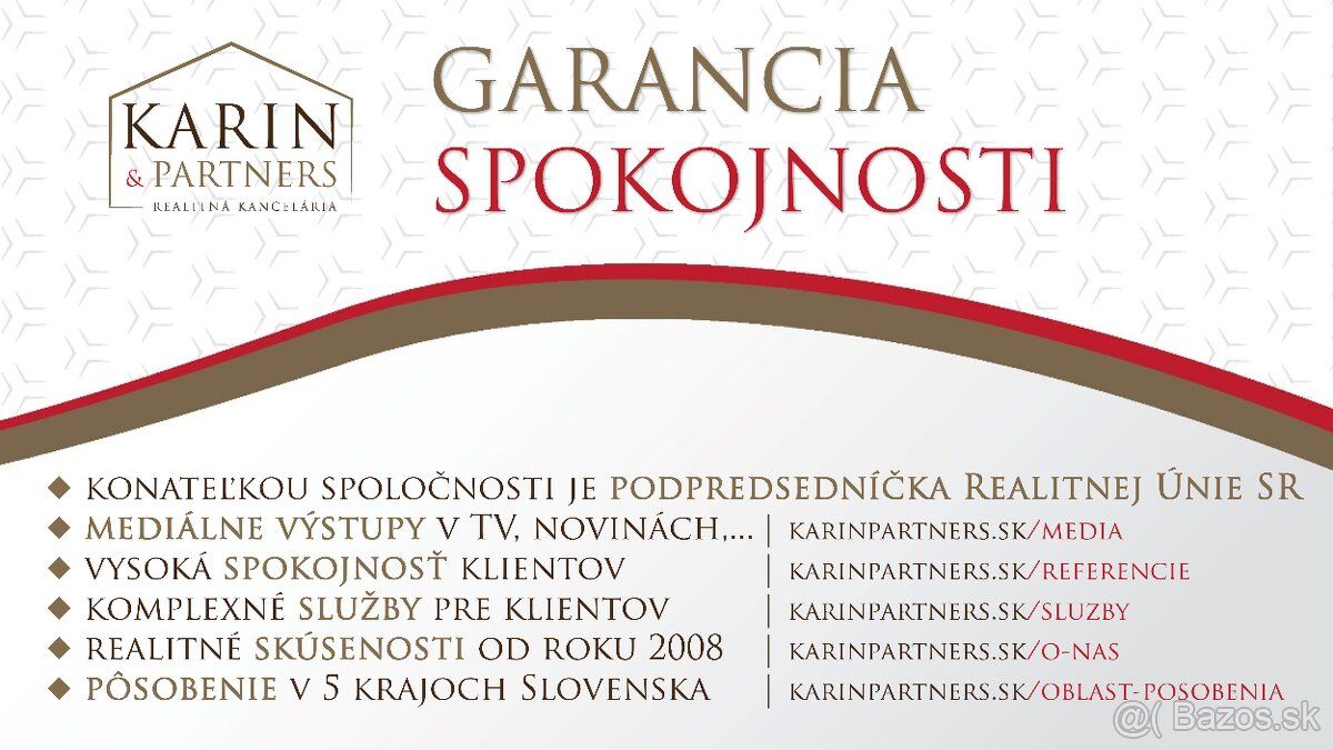 Realitná kancelária KARIN & PARTNERS vám ponúka na predaj ro