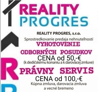 ZNÍŽENÁ CENA REALITY PROGRES, s.r.o. PONÚKA RODINNÝ DOM na p