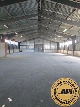 Ponúkame na prenájom plechovú halu s nakladacou RAMPOU o vým