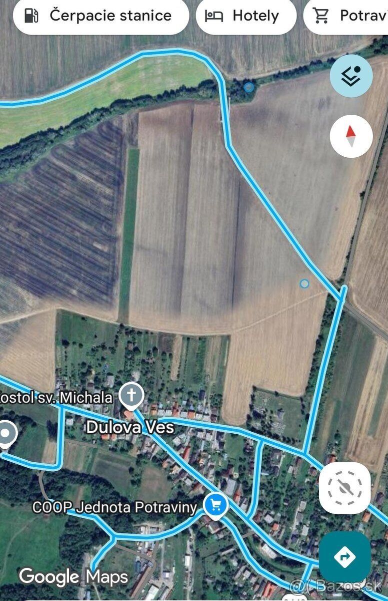 Sprzedam płaski teren 5 km od Preszowa przy ścieżce rowerowej o powierzchni 526 m2 i szerokości 10 m. ...