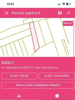 Ponúkam na predaj spoluvlastnícky podiel 1/4 na parcele regi