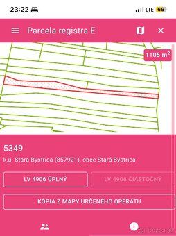 Ponúkam na predaj spoluvlastnícky podiel na pozemku registra