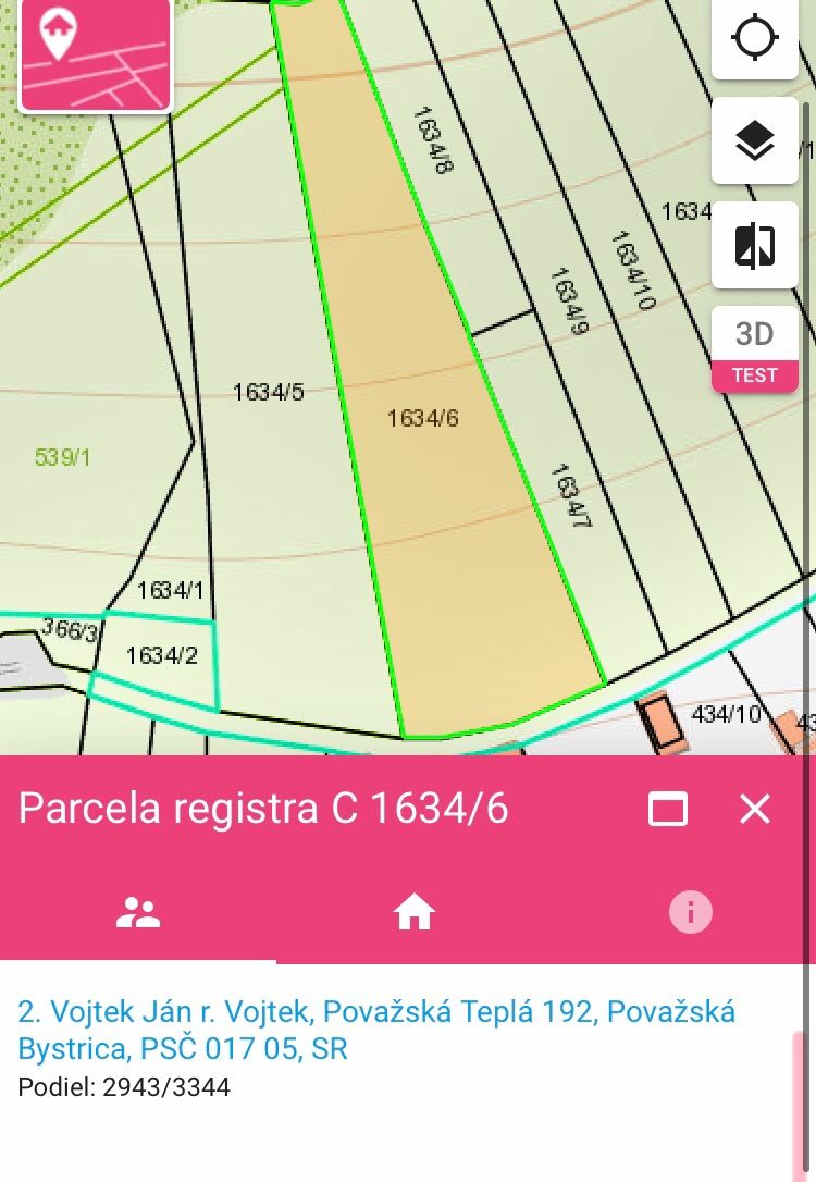 Predám pozemok Považská Teplá o výmere 3344 m2 v podiele 294