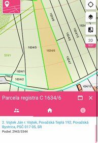 Predám pozemok Považská Teplá o výmere 3344 m2 v podiele 294