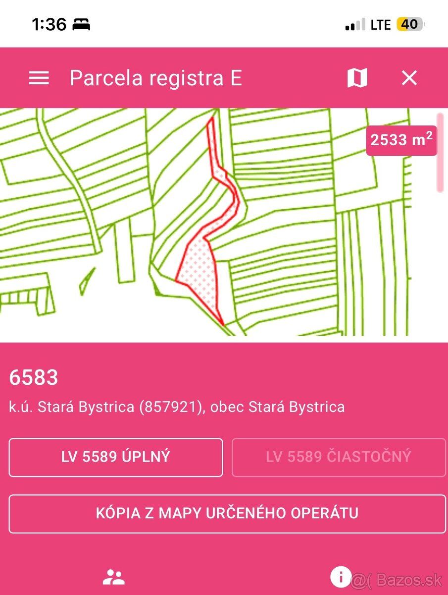 Predám spoluvlastnícky podiel na pozemku v katastrálnom územ