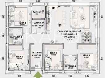 KABØ real estate ponúka na predaj 5-izbový tehlový bungalov 