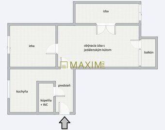 Ponúkame na predaj 2,5 izbový byt vo veľmi tichej a vyhľadáv