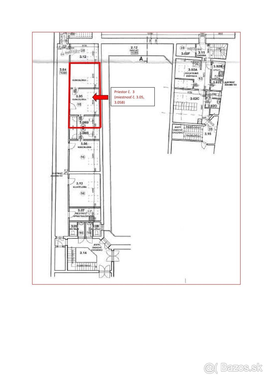 Nebytový priestor v celkovej výmere 33,00 m2, nachádzajúci s