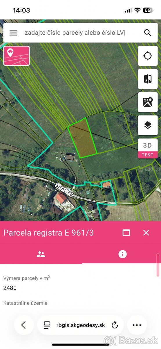 Ponúkame na predaj slnečný pozemok s výmerou 2480 m2 v obci 