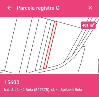 Продаю ділянку в кадастрі міста Списька Бела, зареєстровану
