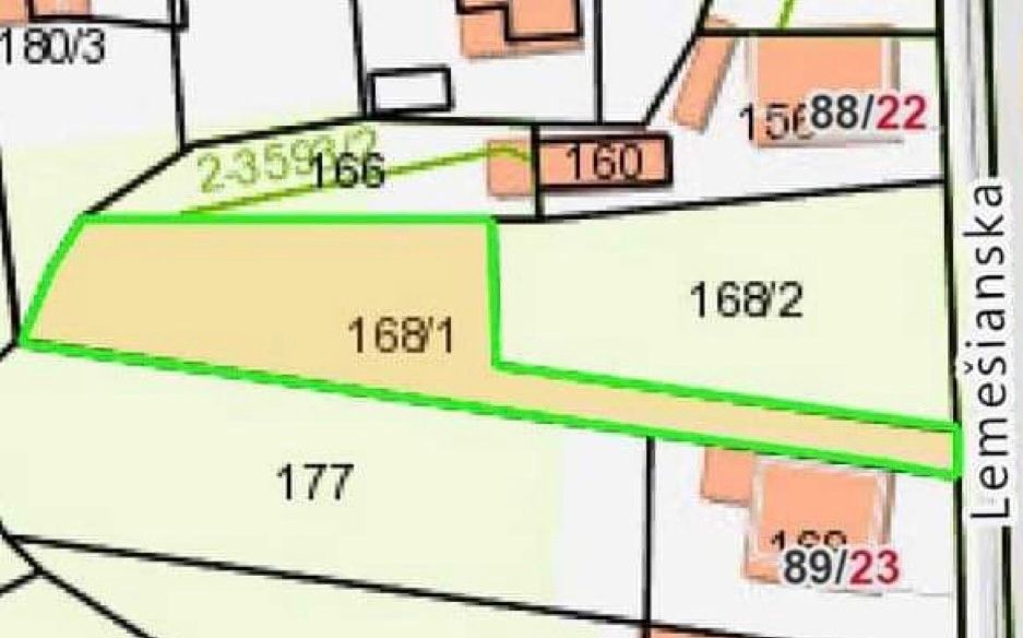 Na prodej nabízím 723 m2 pozemek s číslem popisným 168/1 v
