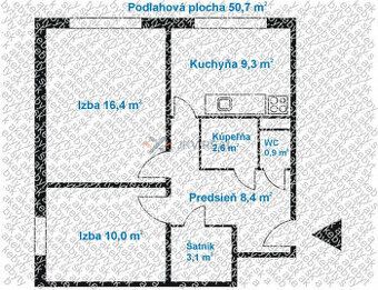 Nabízíme k prodeji dvoupokojový byt na ulici Azovská v