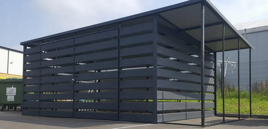 Prodám přístřešek na odpadky 6x3 - Branka 2m Šířka