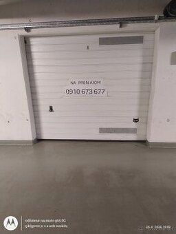 Nájem garáže. Kamery, elektrické vrata, regály, police
