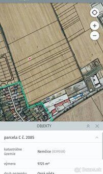 Prodám slunný pozemek o rozloze 1757 m² v obci Chrabrany, v
