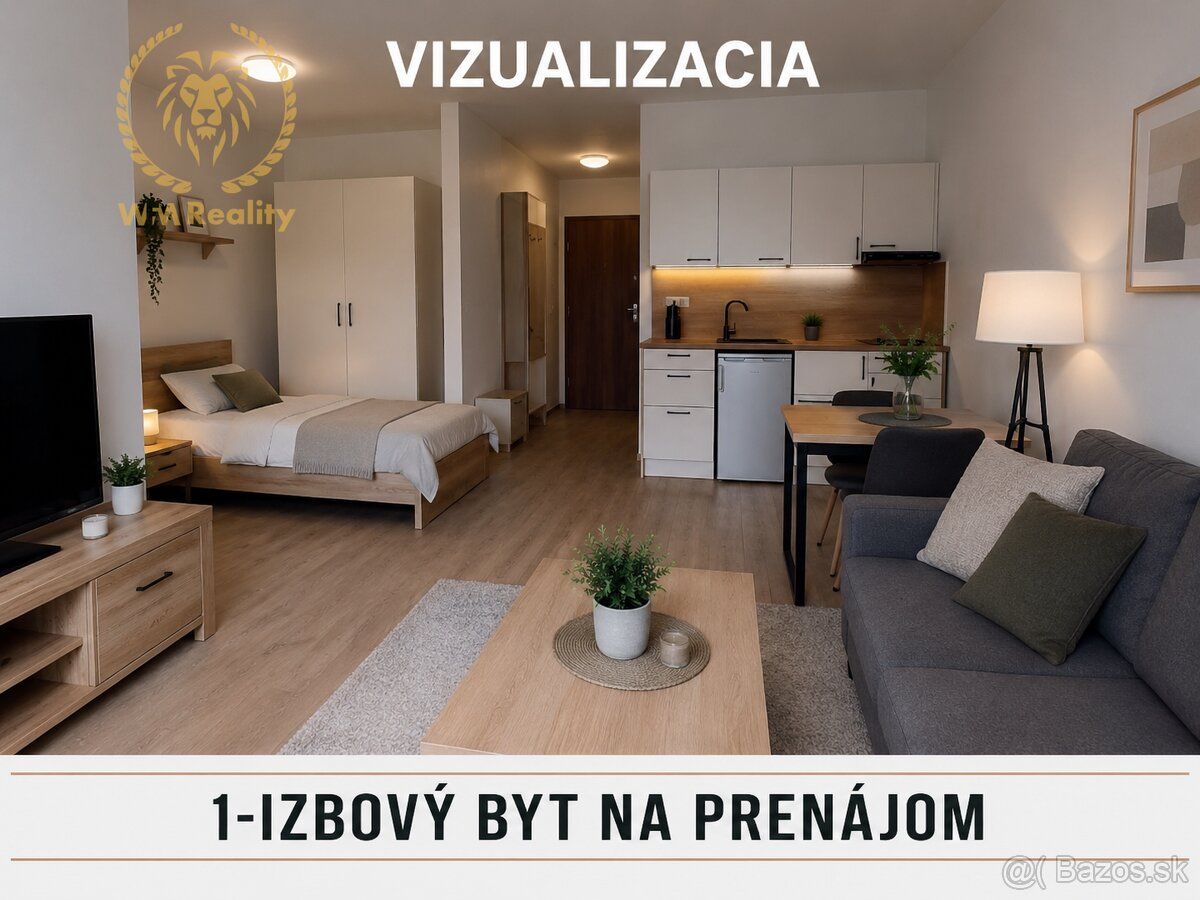 Nabízíme k pronájmu kompletně zařízený 1+1 byt o ploše 36
