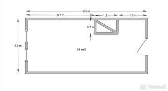 We offer for rent renovated office space measuring 18 m2 in