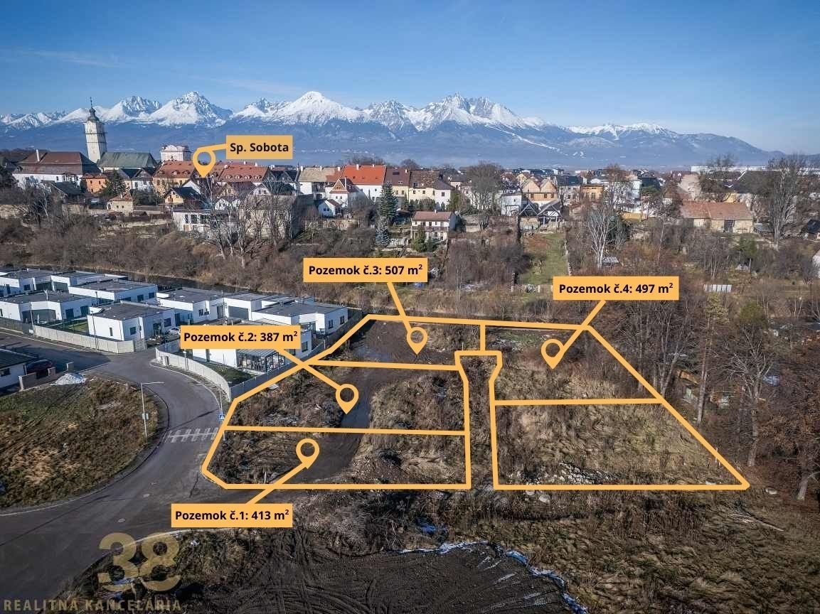 Exkluzivní pozemky pod historickou Spišskou Sobotou Hledáte