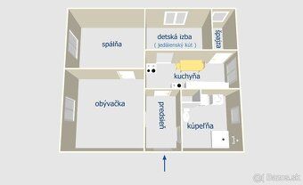 * Exkluzivně nabízím k prodeji cihlový 2,5izbový byt ve