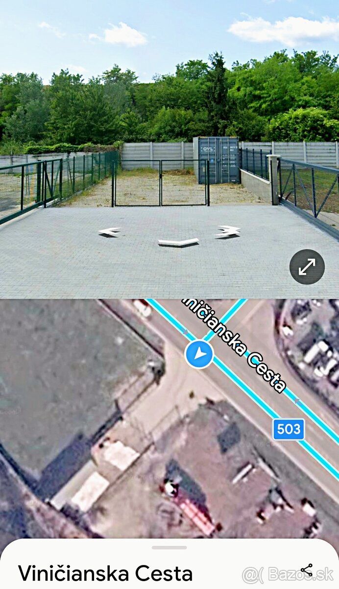 V Pezinku na Vinicianskej ceste prenajmem oploteny areal o v