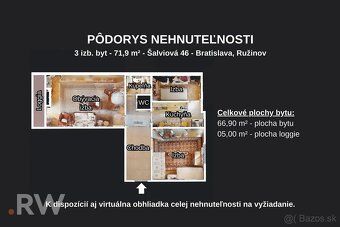 REWIN reality vám exkluzivně nabízí 3-pokojový byt s lodžií