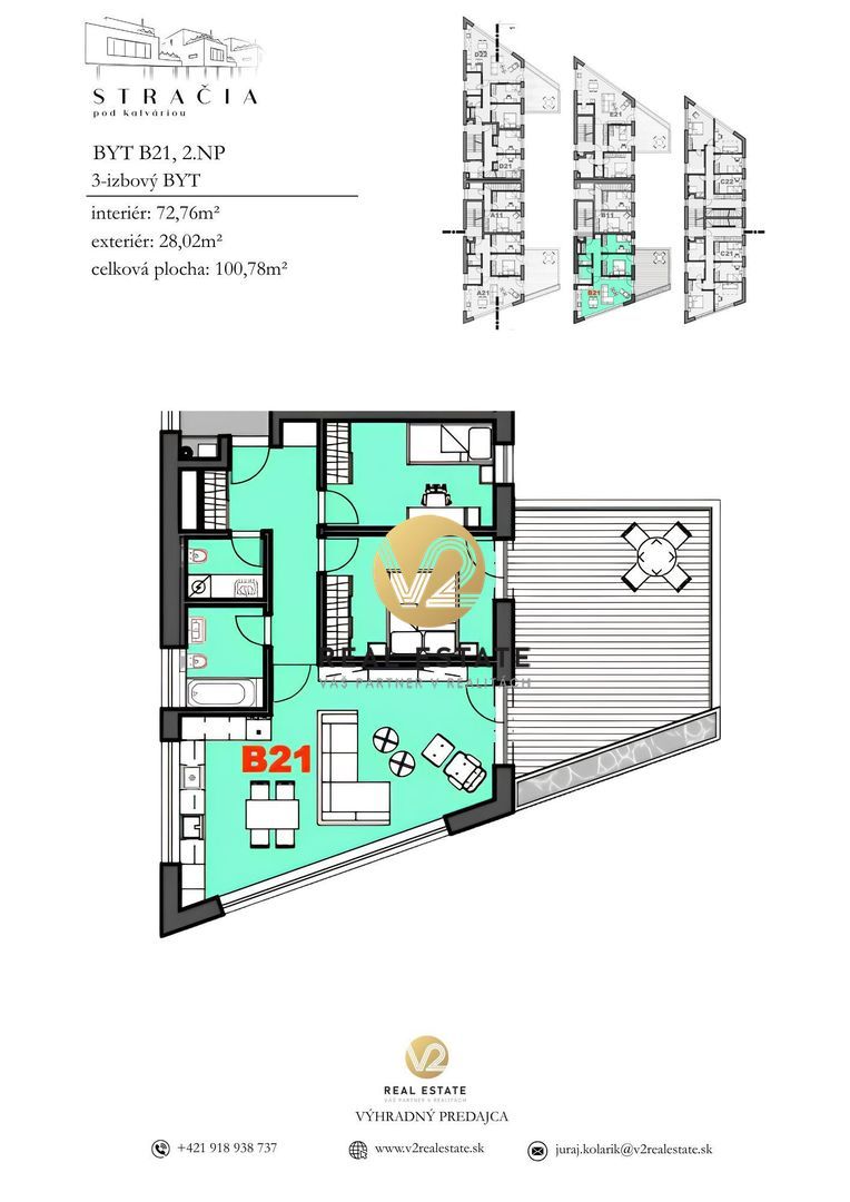 Juraj Kolárik +421 918 938 737 e-mail: V2 Real Estate jako výhradní prodejce nabízí k prodeji: