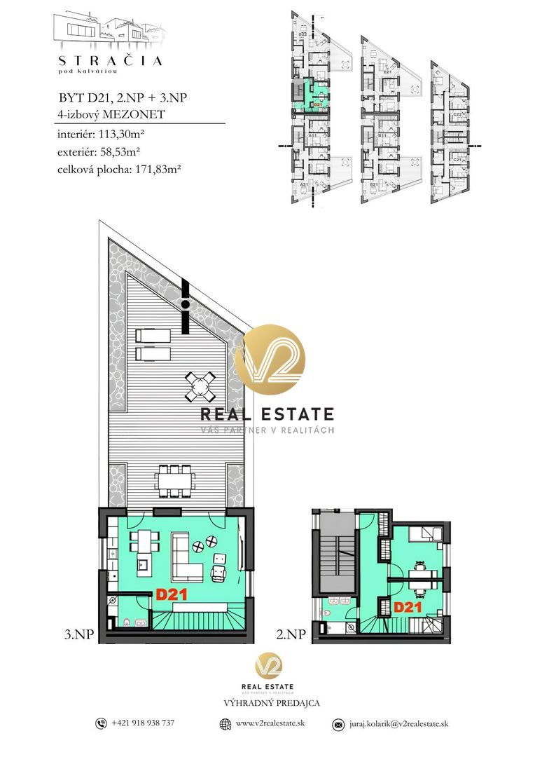 Juraj Kolárik +421 918 938 737 e-mail: V2 Real Estate jako výhradní prodejce nabízí k prodeji: