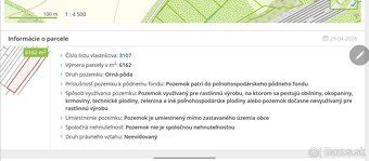 Predám pozemok medzi obcami Plaveč a Orlov (bližšie k obci O