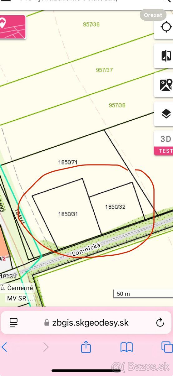 Sell large flat sunny building plot with beautiful view.