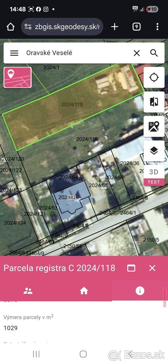Продається земельна ділянка площею 1029 м² у Оравських