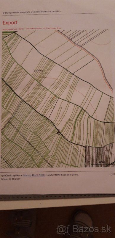 For sale agricultural land in the village of Chorvátsky