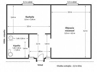 Nabízíme k prodeji 1+1 světlý byt orientovaný na jih ve