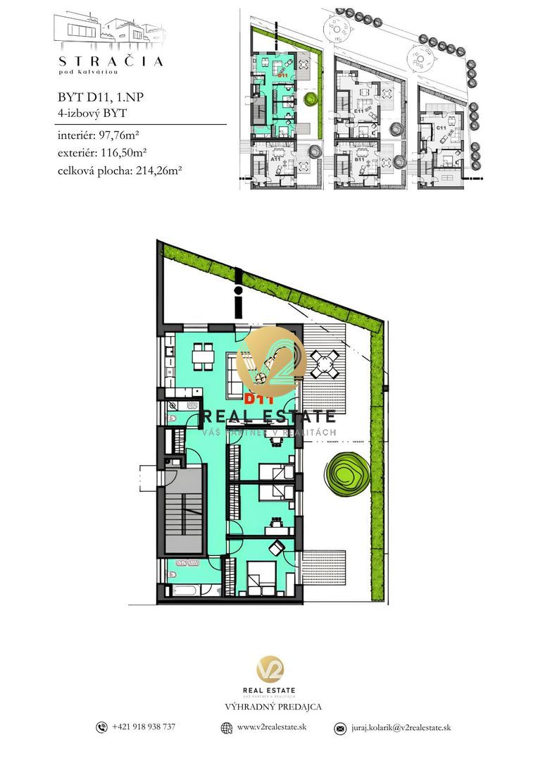 Juraj Kolárik +421 918 938 737 e-mail:
V2 Real Estate ako vý
